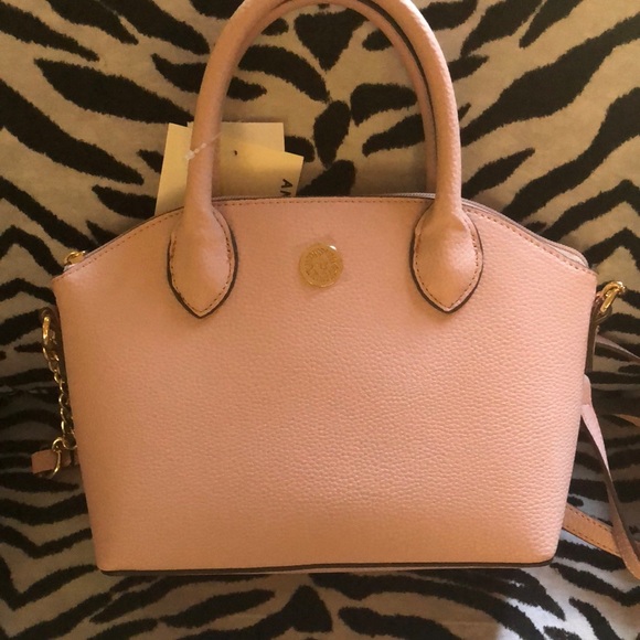 Anne Klein Pink Mini Top Handle Satchel w long strap - Picture 1 of 3